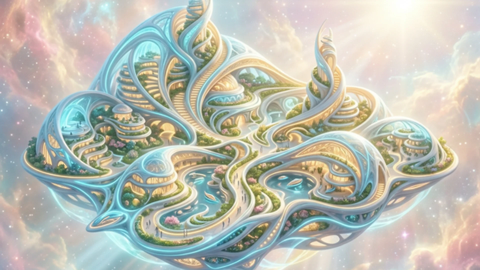 Bio-luminescent alien megacity
