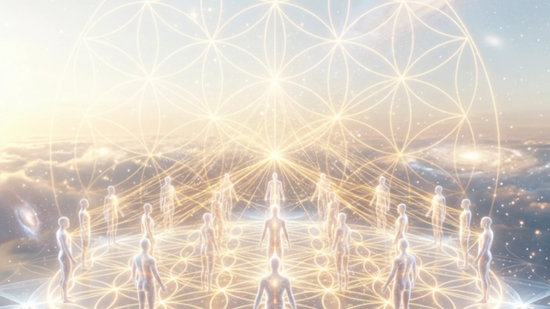 Interconnected web of glowing consciousness